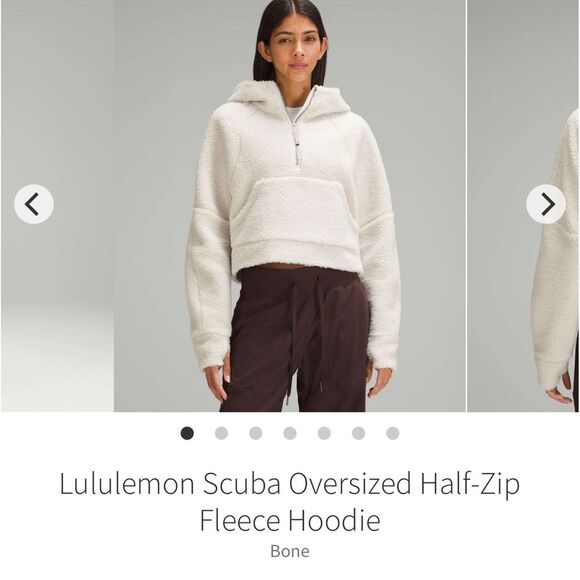 Lululemon Scuba Oversized Half-Zip Fleece Hoodie Size XS/S - Picture 1 of 9